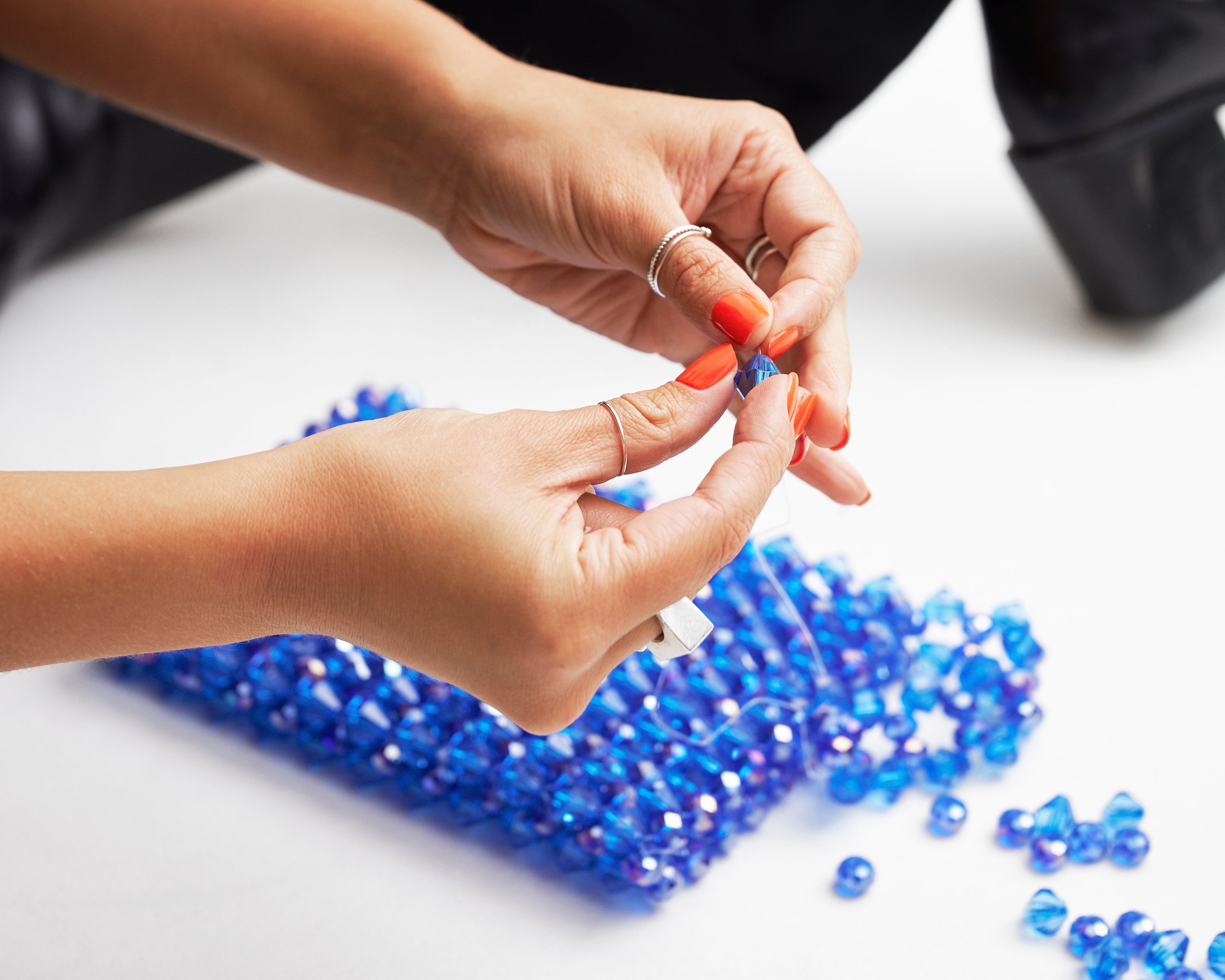 Fair fashion glass beaded bags handmade in Berlin with local craftsmanship