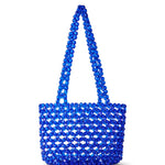 Azura glass beaded shoulder bag in royal blue by MAREN LILIAN
